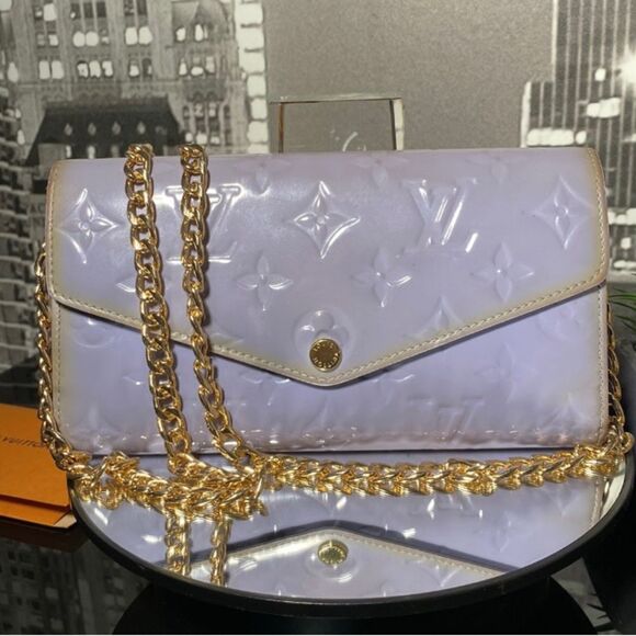 Authentic Louis Vuitton Monogram Vernis Portefeiulle Sarah Wallet - Picture 13 of 14